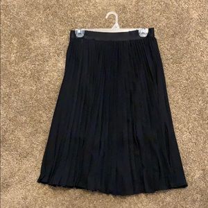 Pleated Black Dress Skirt